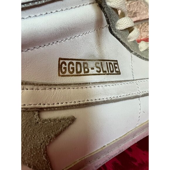GOLDEN GOOSE SlLIDE off white Mid-Top Sneakers size 38 - Picture 12 of 12